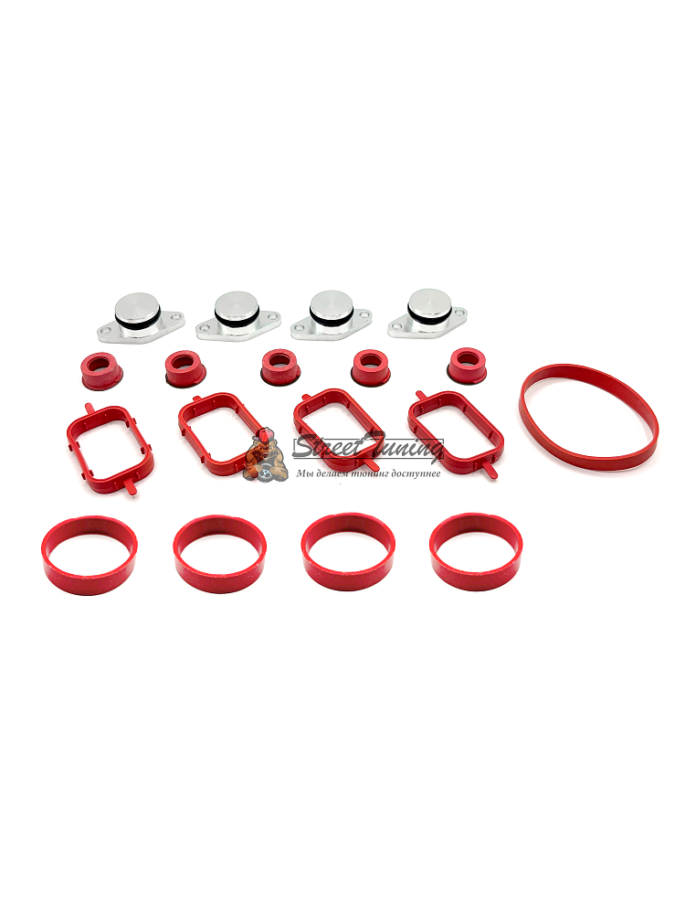 картинка Комплект для удаления вихревых заслонок с прокладками впускного коллектора 4 шт х 22мм для BMW 3/5 Series от магазина  StreetTuning